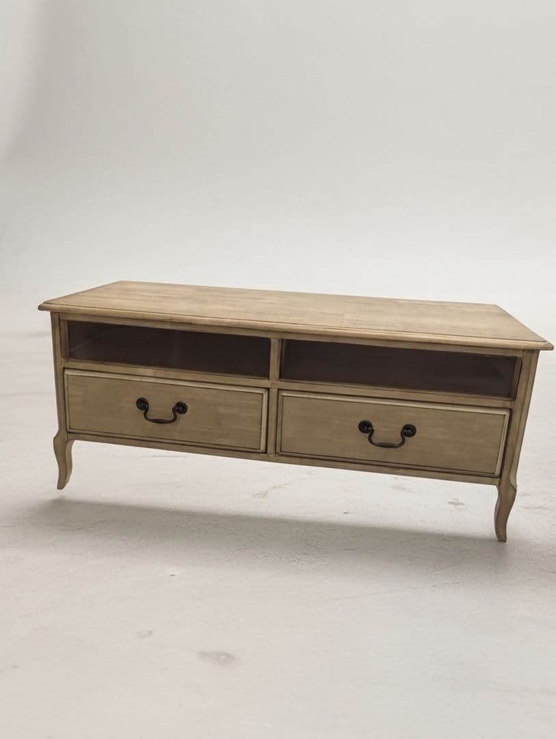 Shabby chic TVBoardナチュラルウッド テレビボード 収納付き