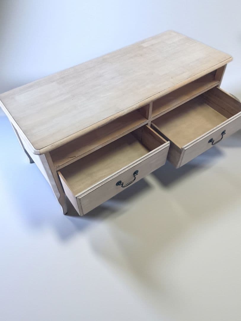 Shabby chic TVBoardナチュラルウッド テレビボード 収納付き