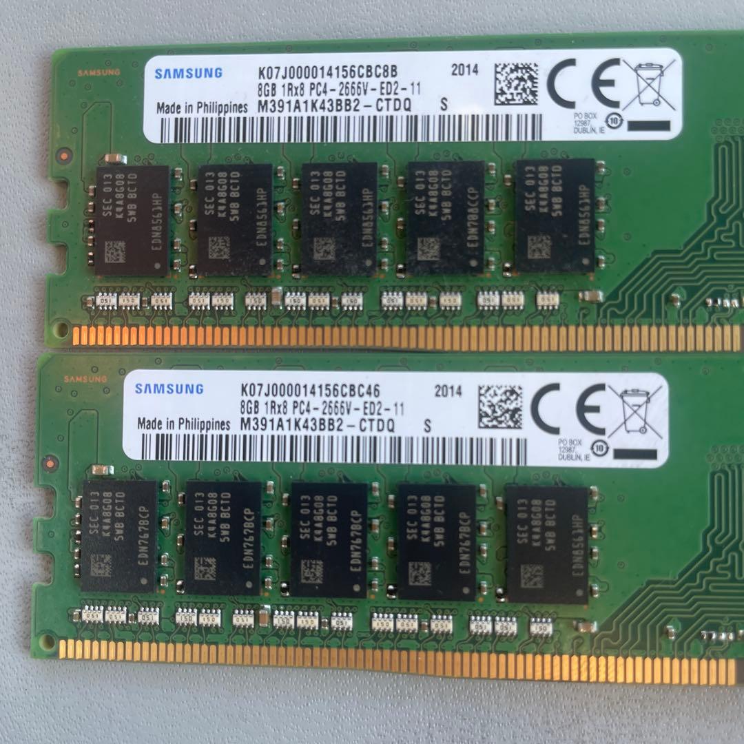 Samsung (サムスン)DDR4-2666 8GB × 2枚 合計16GB