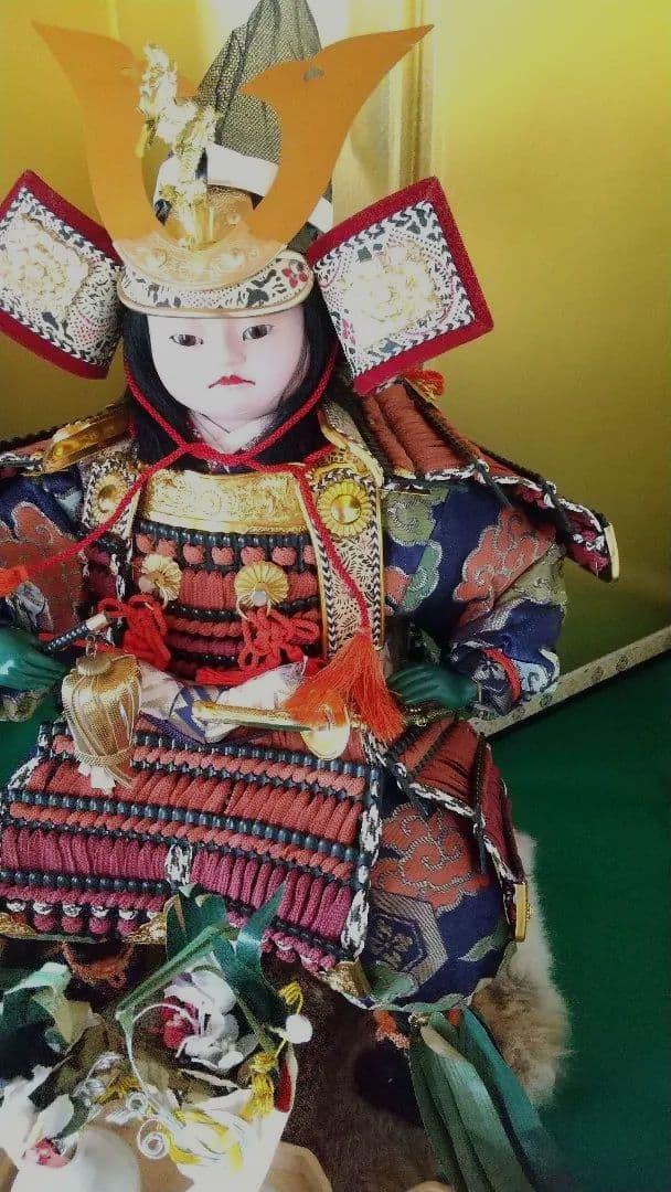 五月人形 子供大将 と、座敷旗飾りセット