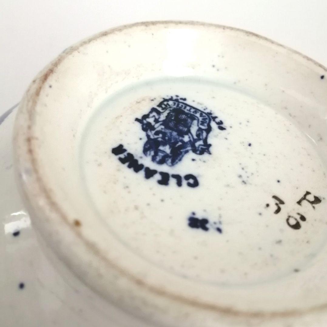 阿蘭陀焼 デルフト ペトルス・レグー窯 銅版転写 カフェオレボウル アンティーク