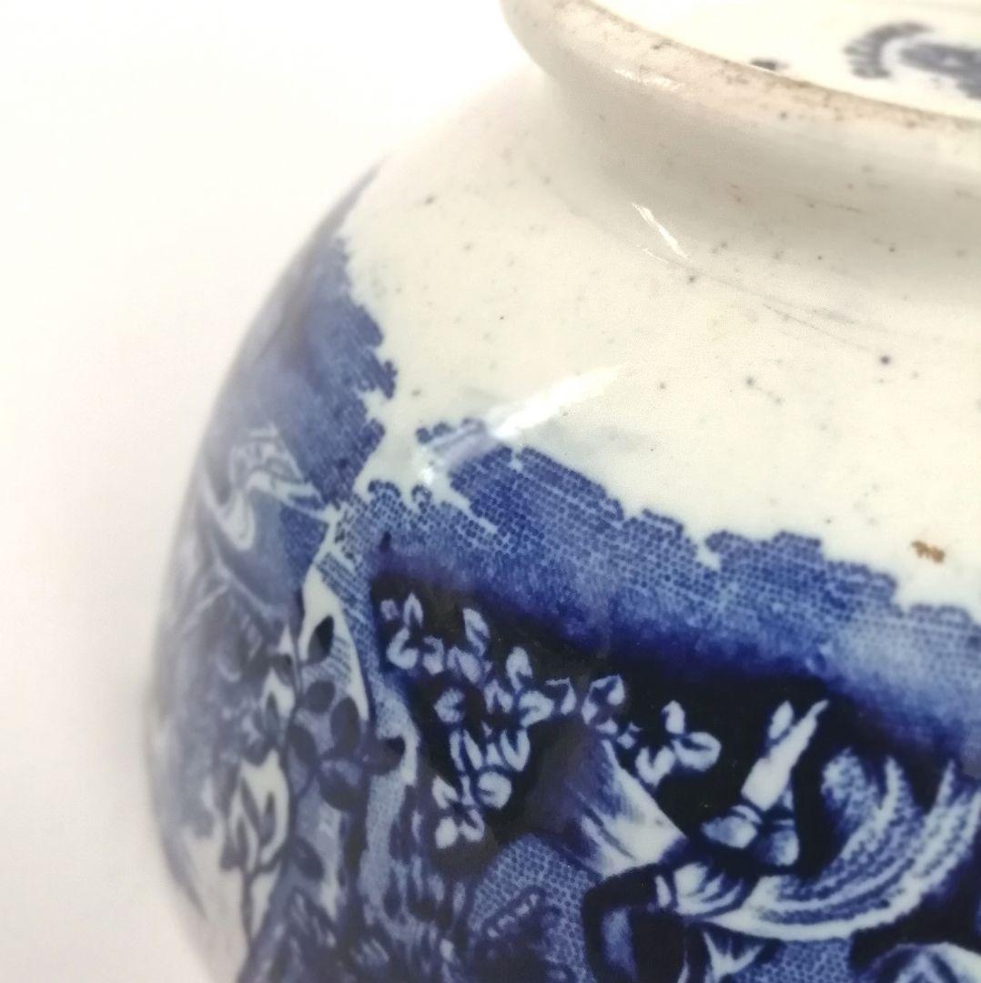 阿蘭陀焼 デルフト ペトルス・レグー窯 銅版転写 カフェオレボウル アンティーク