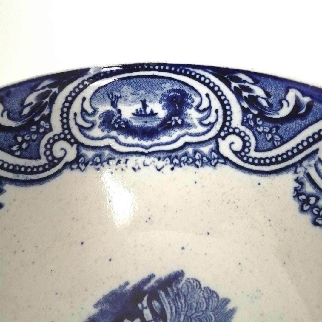 阿蘭陀焼 デルフト ペトルス・レグー窯 銅版転写 カフェオレボウル アンティーク