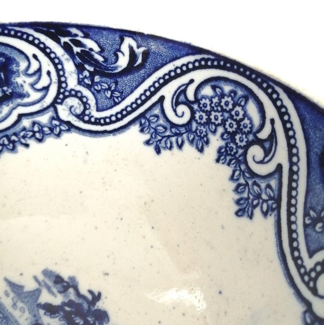 阿蘭陀焼 デルフト ペトルス・レグー窯 銅版転写 カフェオレボウル アンティーク