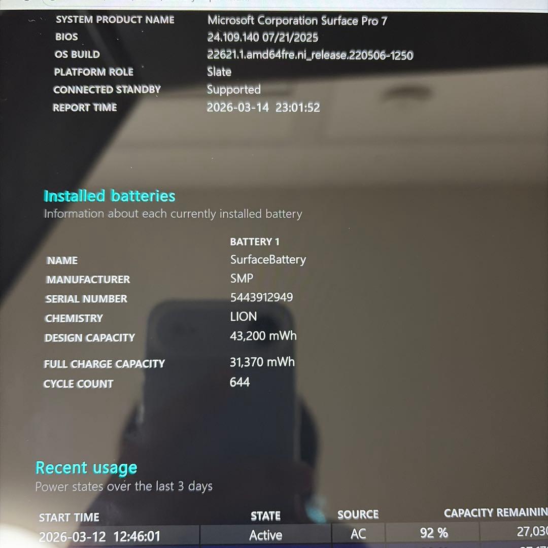 Surface pro 7 タブレットpc