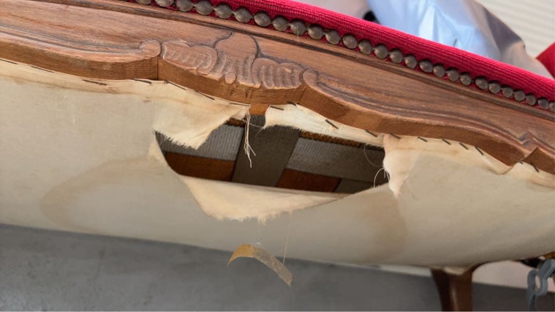 大幅値下げ！ヴィンテージ赤いソファ