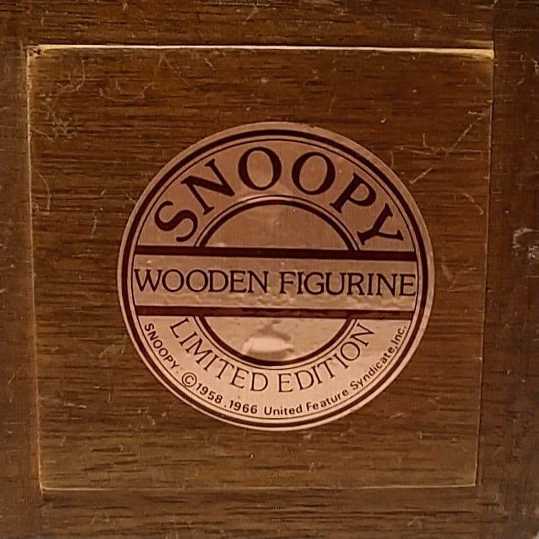 スヌーピー　ビンテージ　木製フィギュア　1980年代
