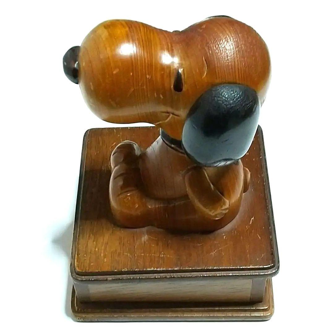 スヌーピー　ビンテージ　木製フィギュア　1980年代