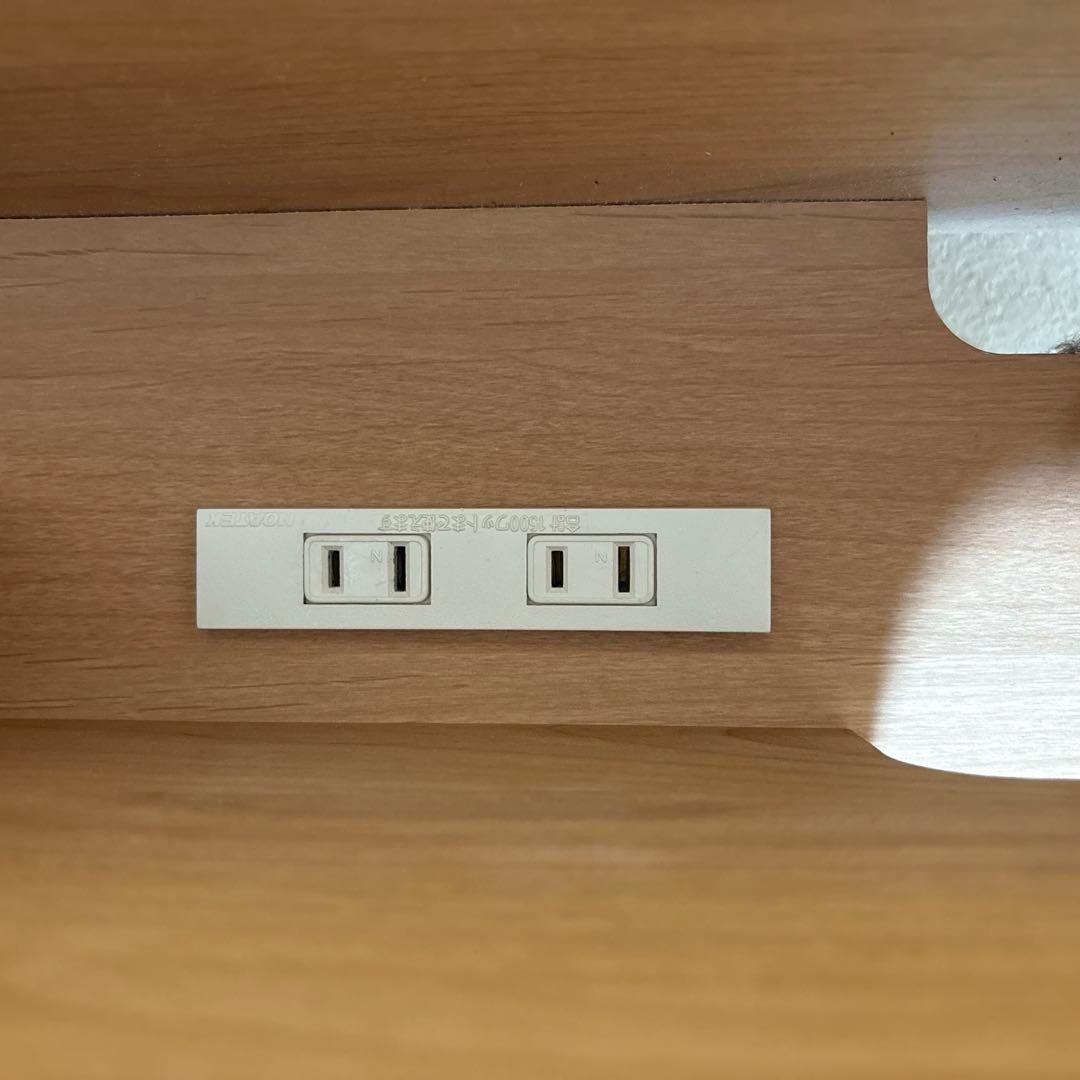 学習机　机　勉強机　天然木　コンセント付き　広島県