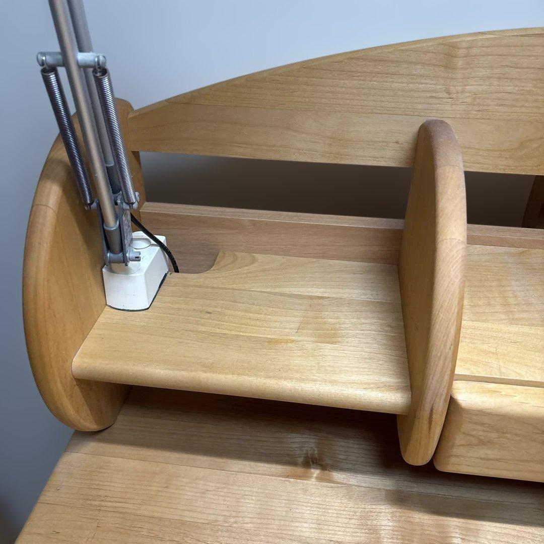 学習机　机　勉強机　天然木　コンセント付き　広島県