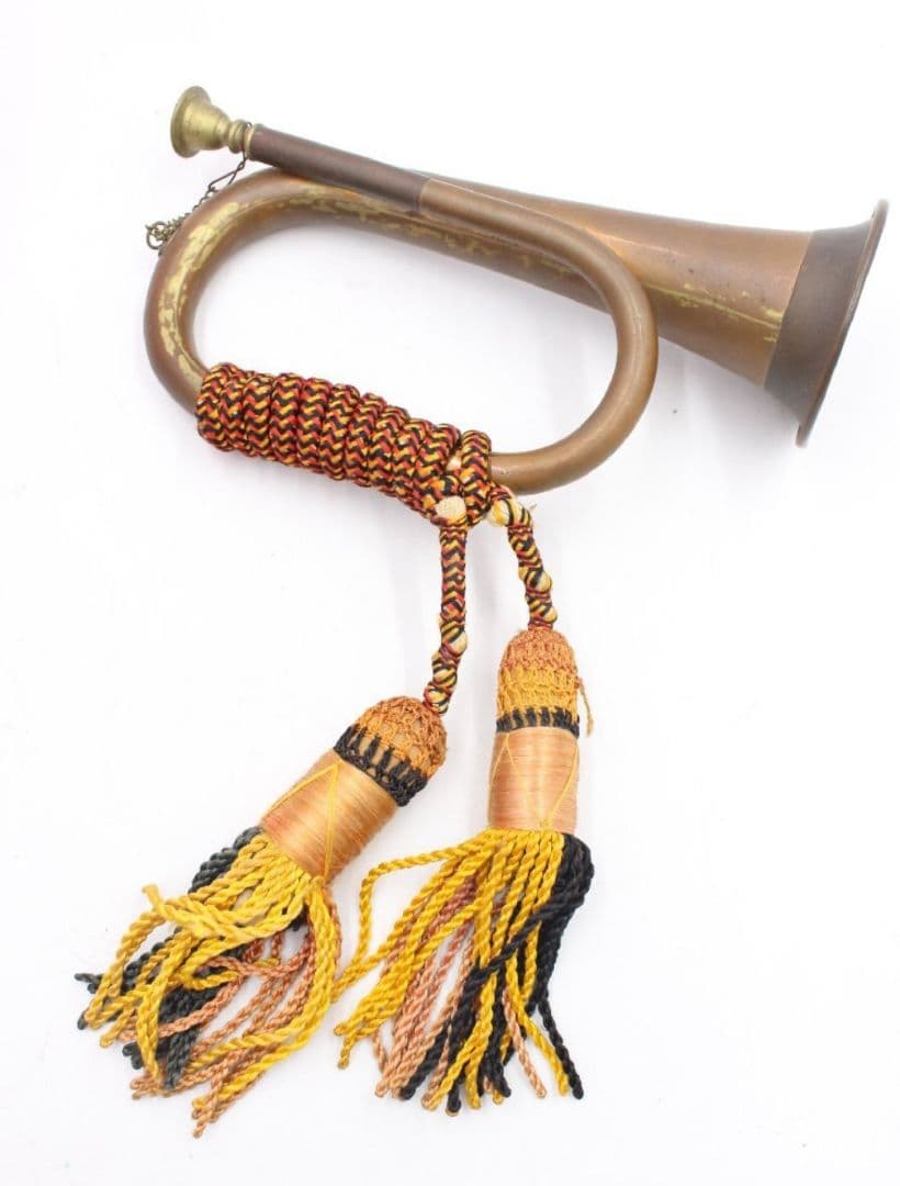 【当時物】旧日本軍・軍隊ラッパ（喇叭）信号ラッパ・突撃ラッパ 二巻③【状態良好】