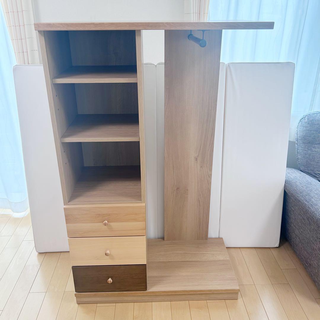 マルヨシ民芸　チェスト　ワードロープ　天然木　ベニー　W895H1425D450