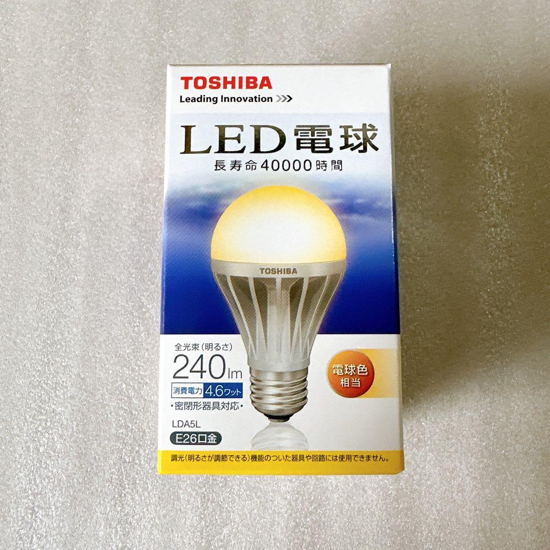 東芝 LED電球 20W形相当 電球色 E26 LDA5L 10個セット
