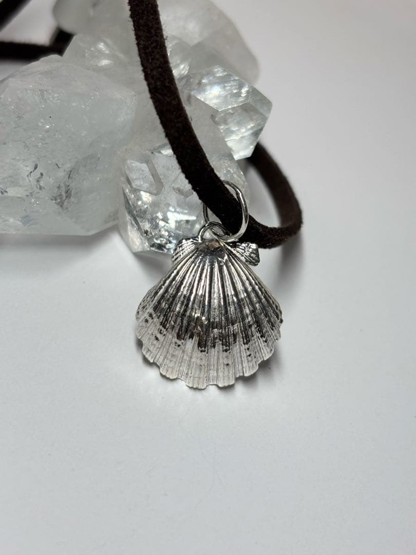 Hawaii産サンライズシェル型取り⭐︎silverチャームネックレス