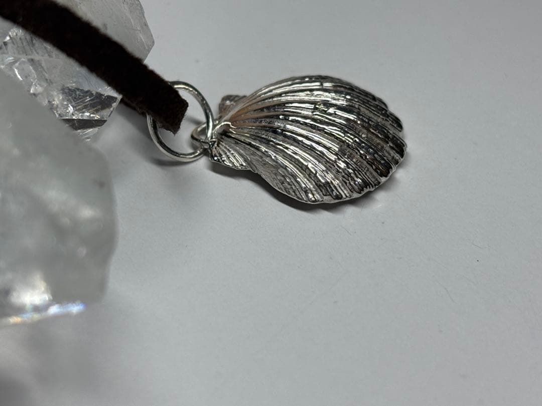 Hawaii産サンライズシェル型取り⭐︎silverチャームネックレス