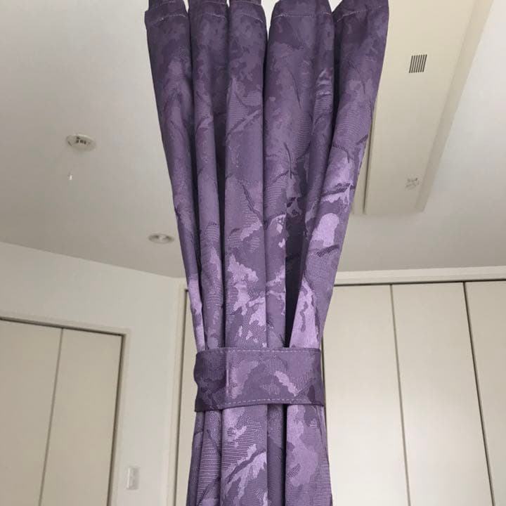 カーテン パープル 海外購入品