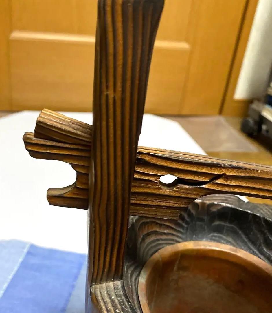 木製、一本木の花瓶