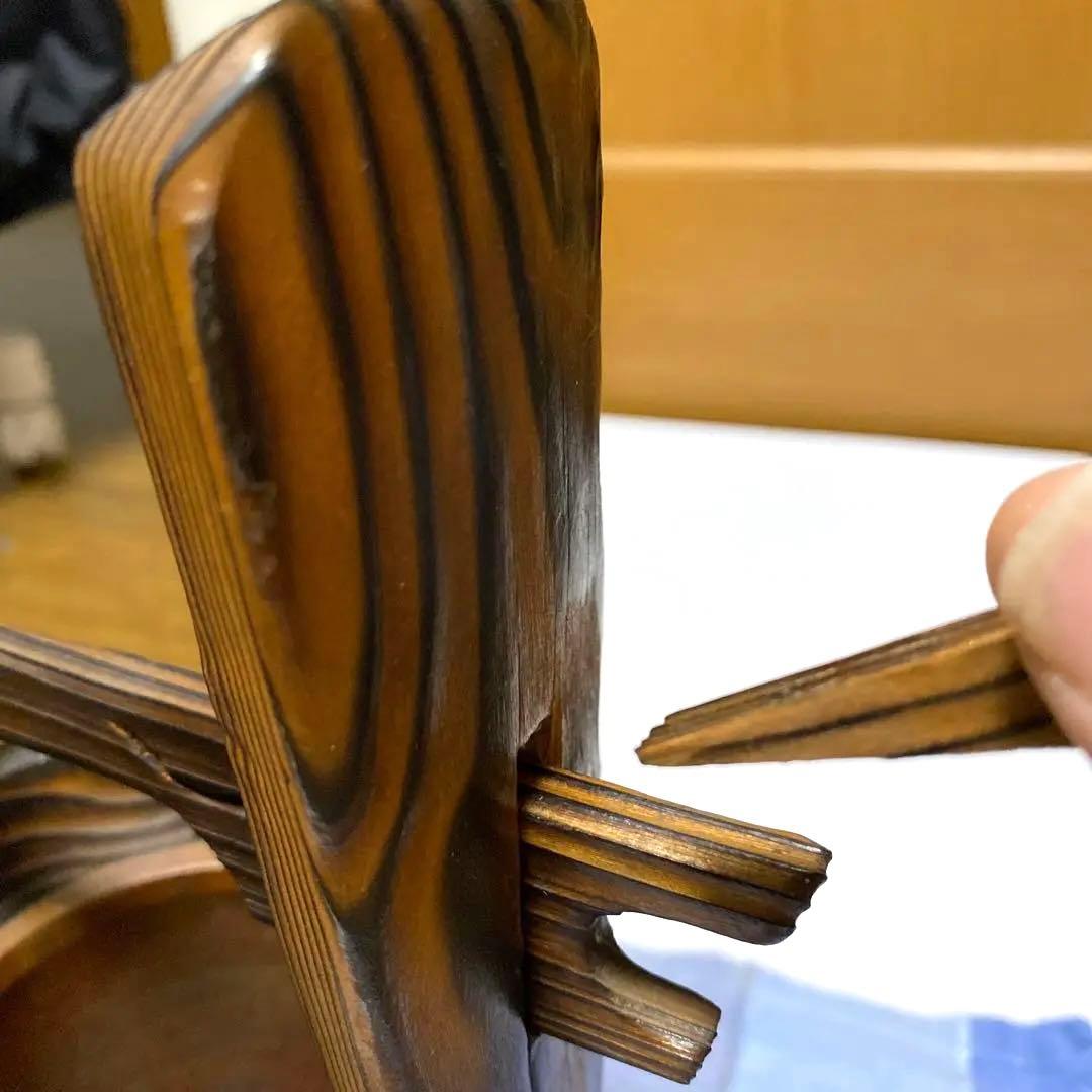 木製、一本木の花瓶