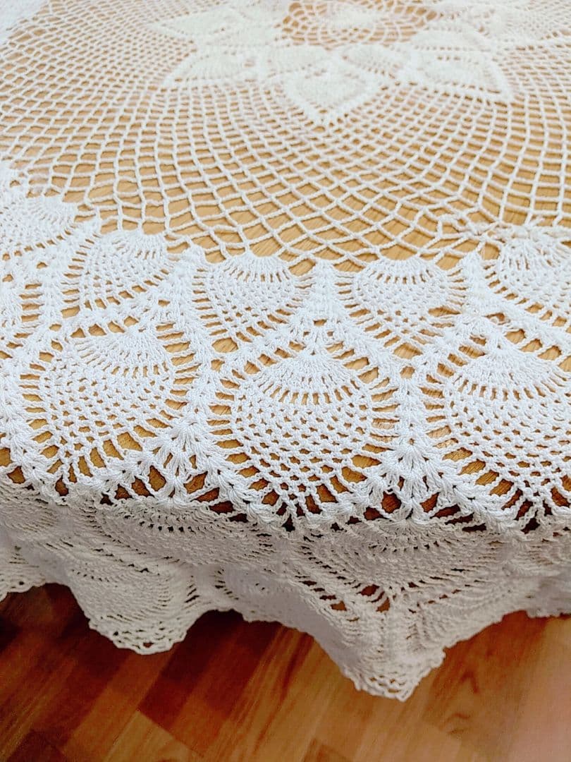 ハンドメイド レース編み ドイリー
