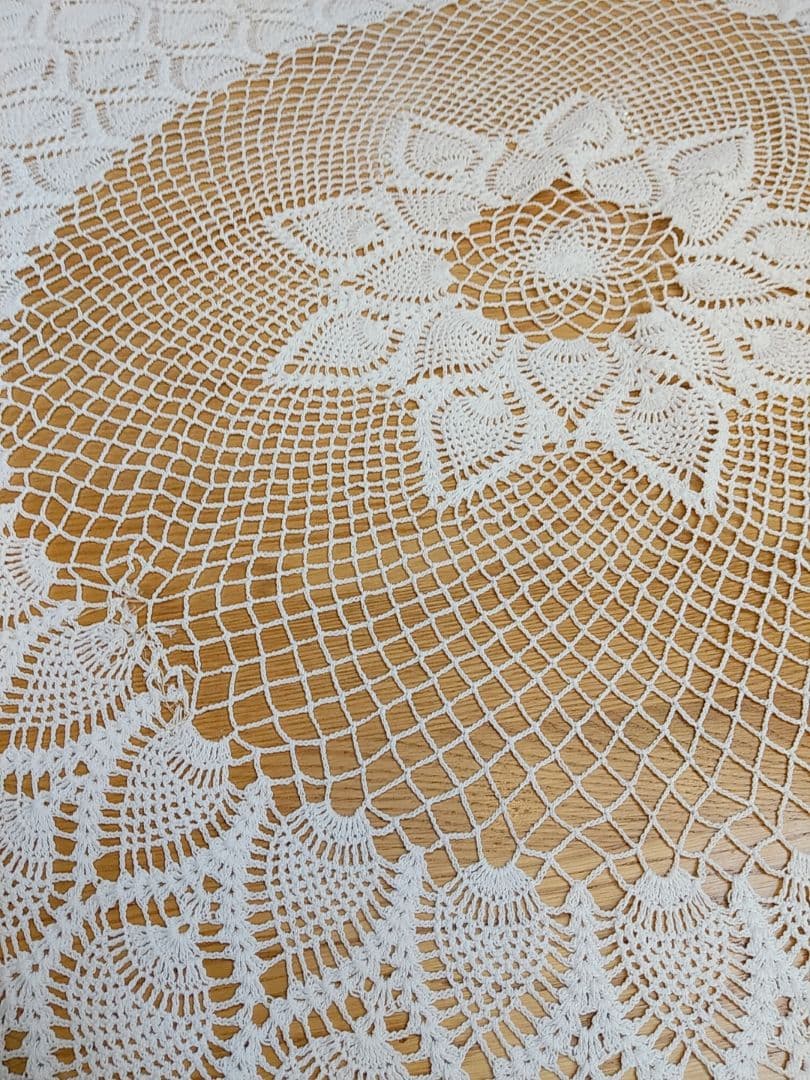 ハンドメイド レース編み ドイリー