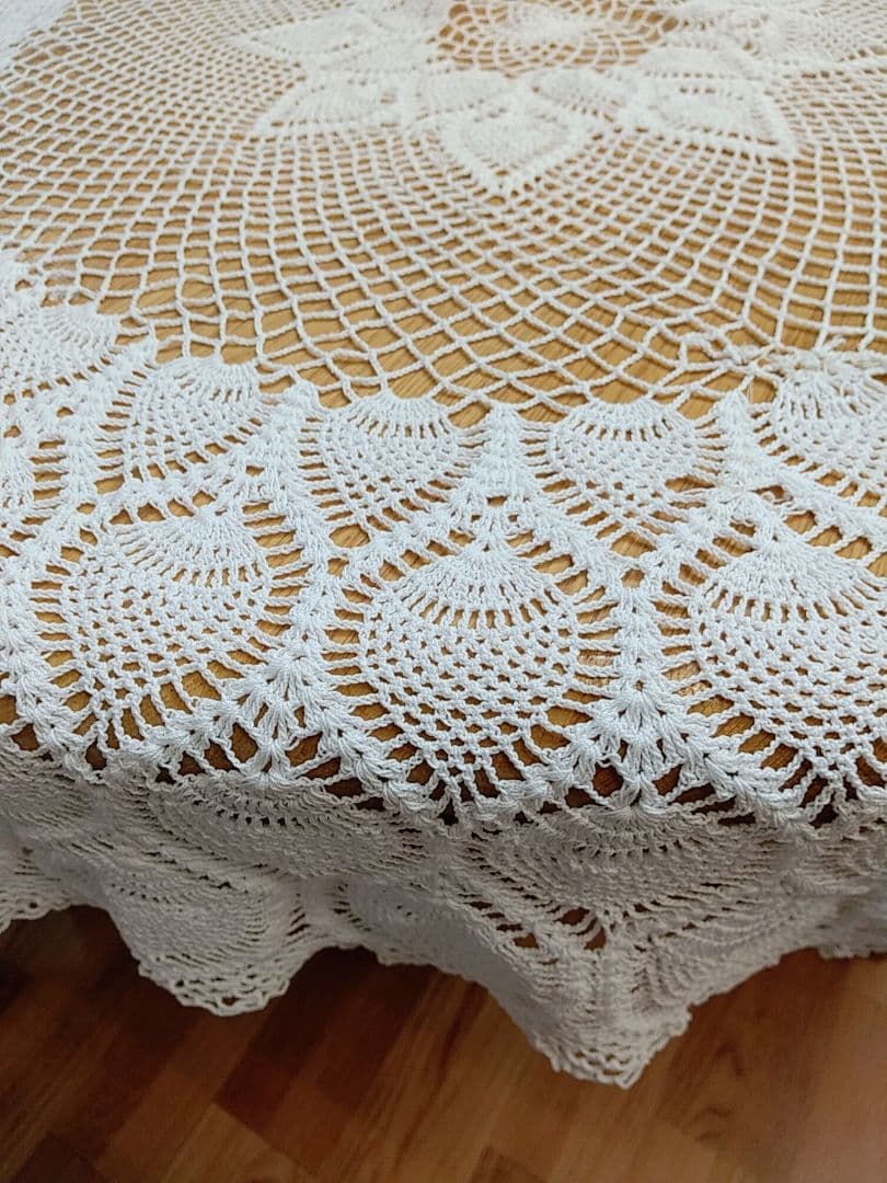 ハンドメイド レース編み ドイリー