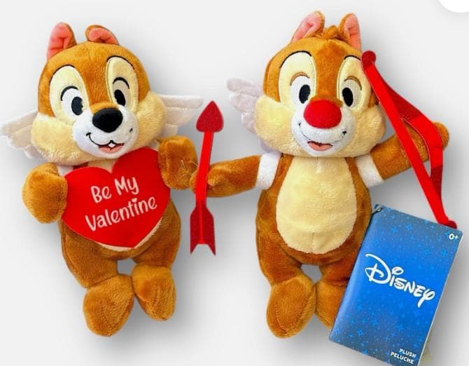 カリフォルニアディズニー　チップ＆デール バレンタイン ぬいぐるみ 2体セット