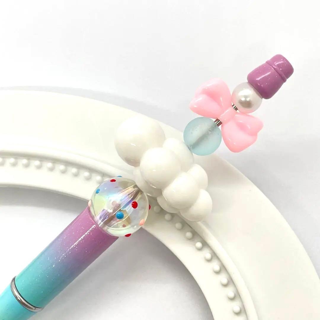 カスタムボールペン　♡カラフルくも♡ ハンドメイド　デコボールペン