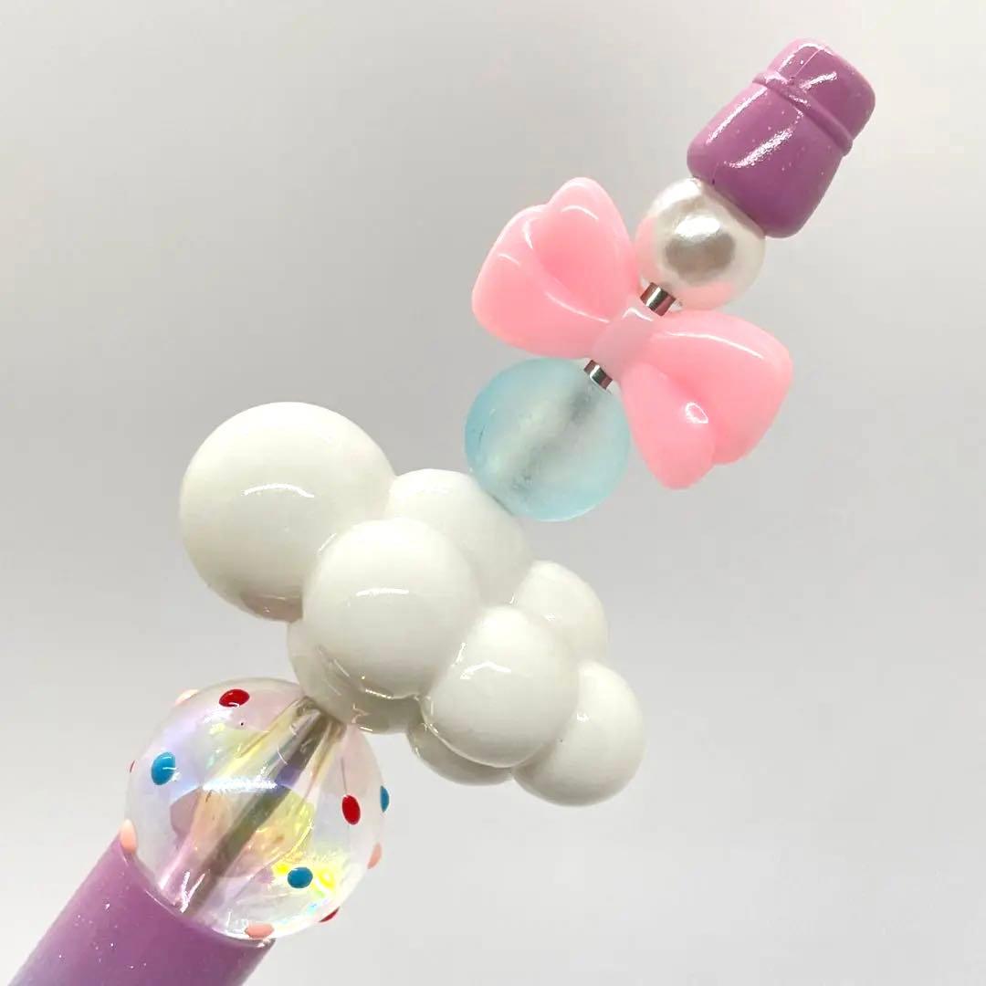 カスタムボールペン　♡カラフルくも♡ ハンドメイド　デコボールペン