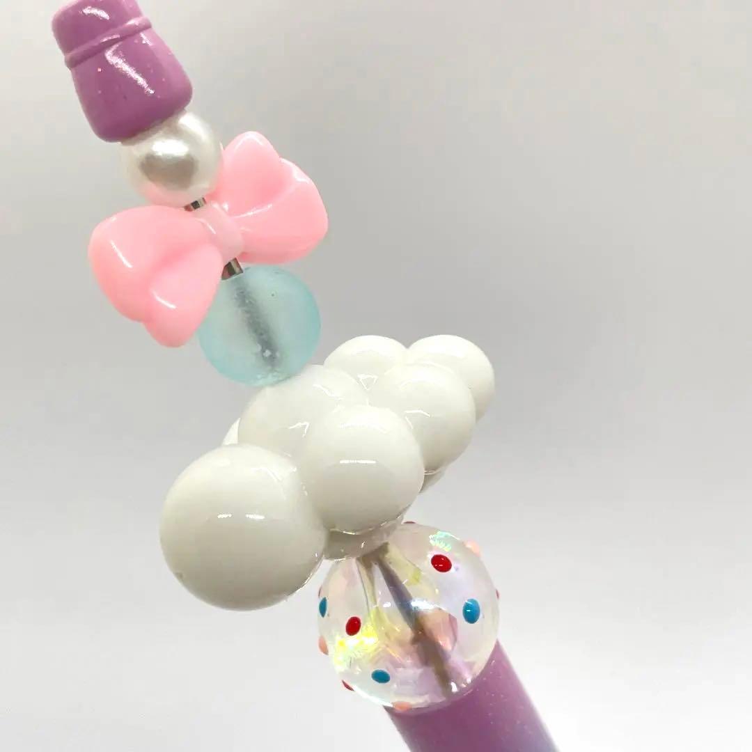カスタムボールペン　♡カラフルくも♡ ハンドメイド　デコボールペン