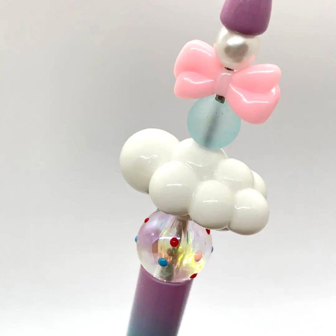 カスタムボールペン　♡カラフルくも♡ ハンドメイド　デコボールペン