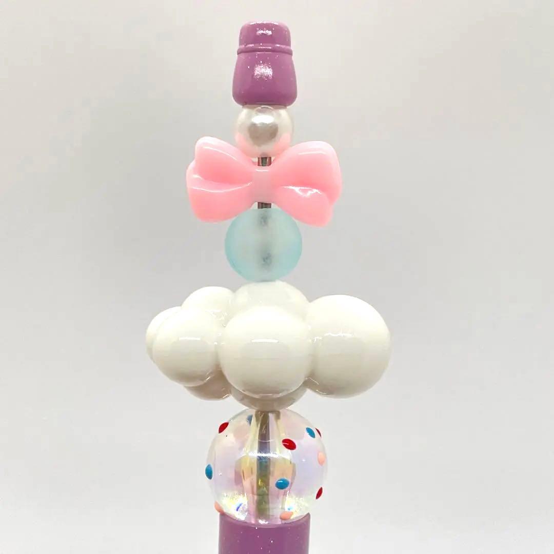 カスタムボールペン　♡カラフルくも♡ ハンドメイド　デコボールペン