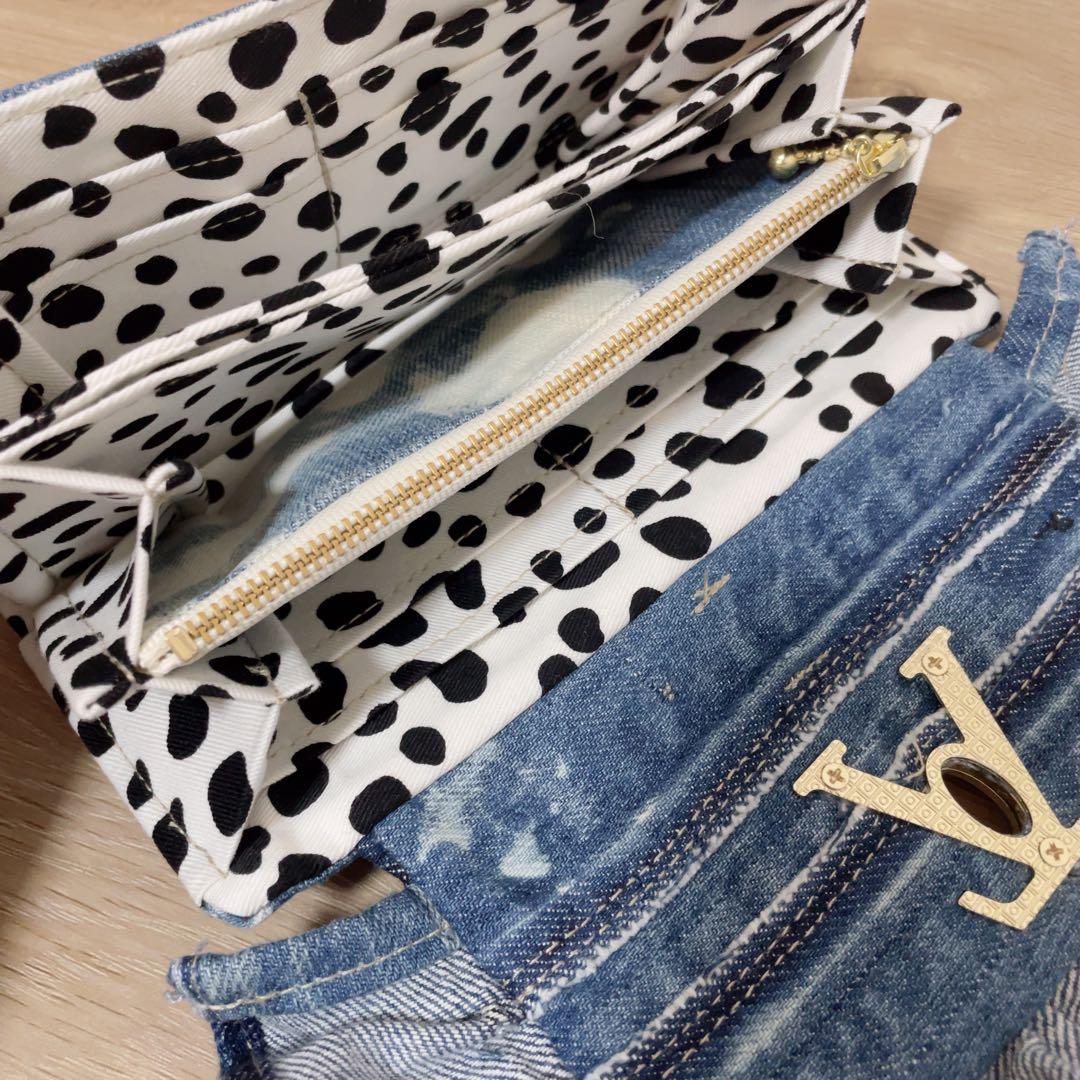 デニム リメイク フリル ウォレット