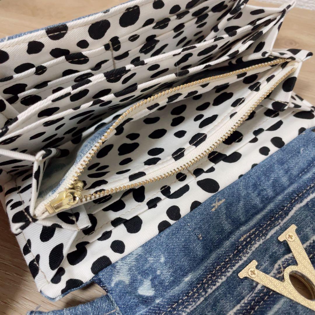 デニム リメイク フリル ウォレット