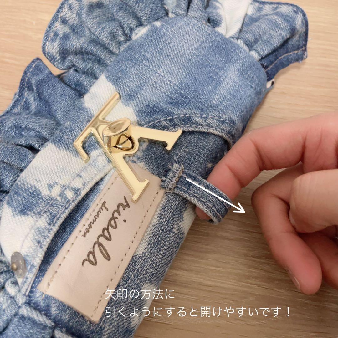 デニム リメイク フリル ウォレット