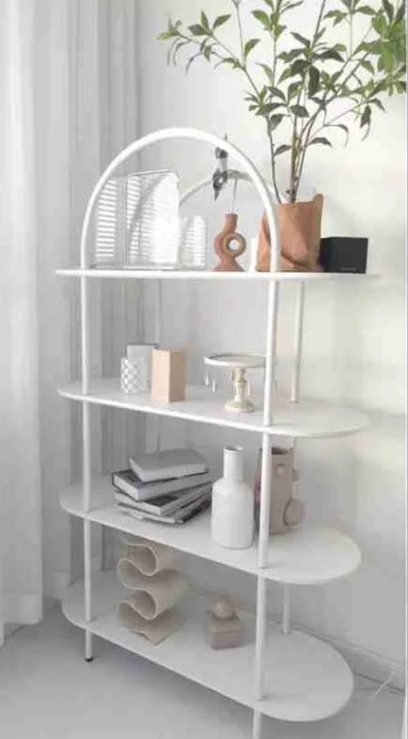 アーチ型スタンドディスプレイラック床置き収納キャビネットオフィス、寝室にロウヤ