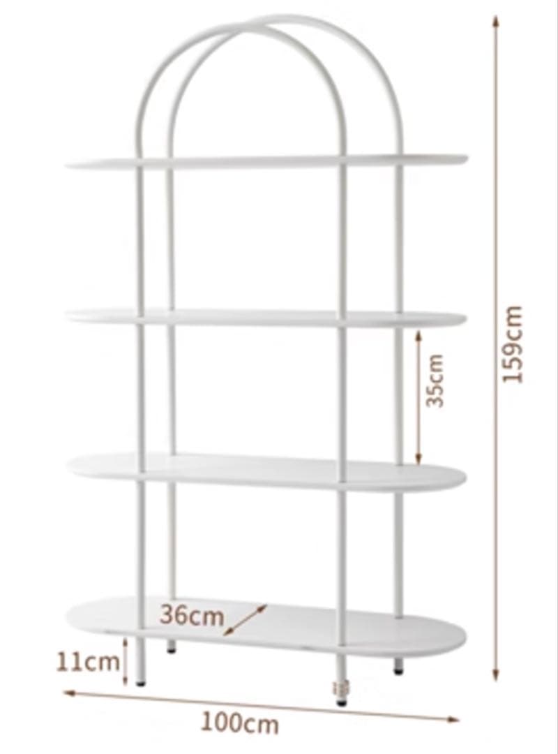 アーチ型スタンドディスプレイラック床置き収納キャビネットオフィス、寝室にロウヤ