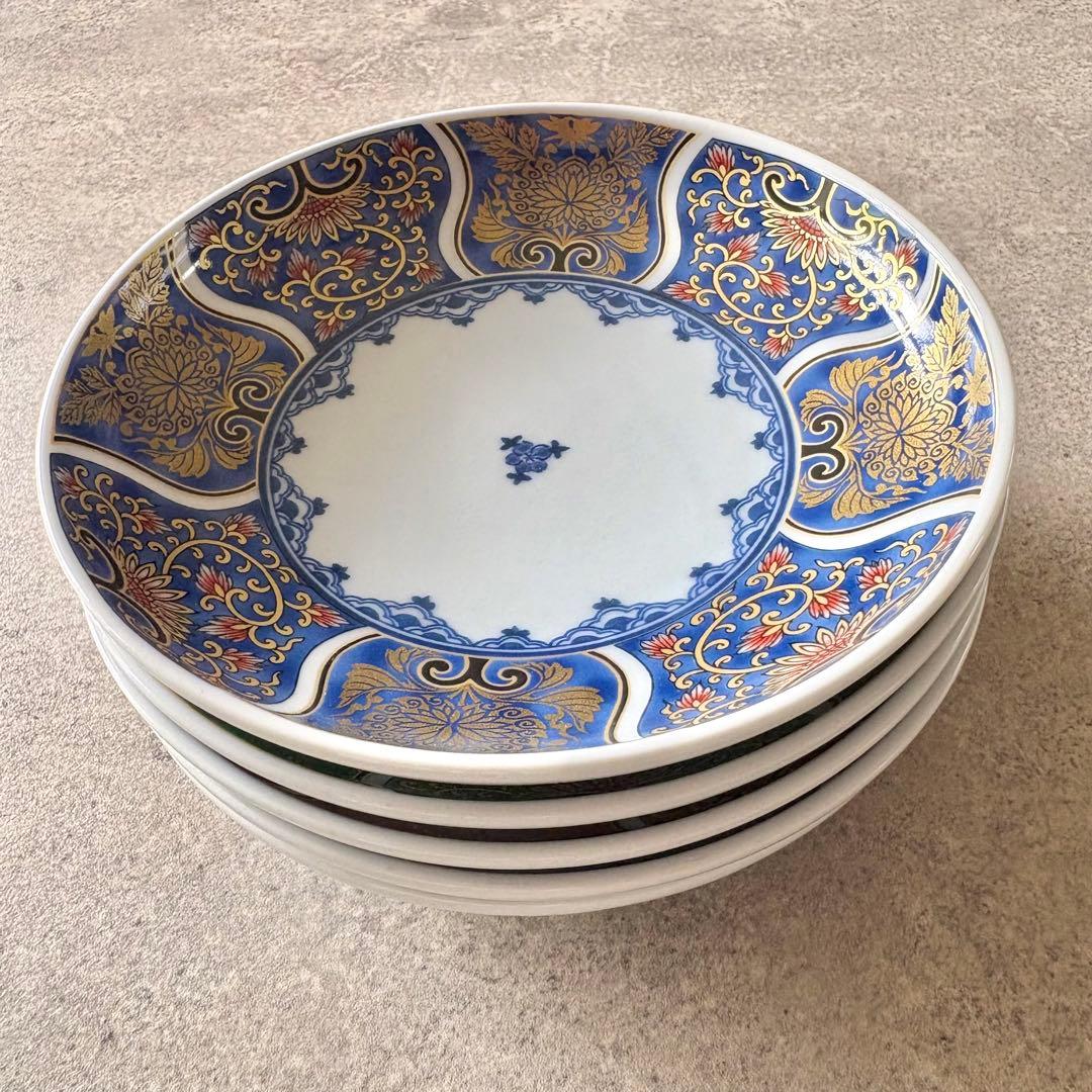 献上古伊万里 10点セット　飯碗五色　取り皿五色　まとめ売り　食器　茶碗　五客揃