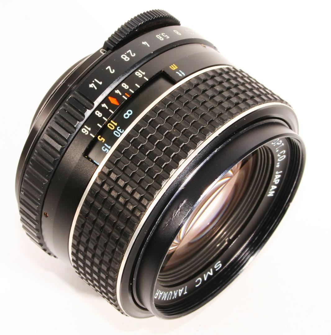 【良品】Pentax SMC TAKUMAR 50mm F1.4 M42マウント