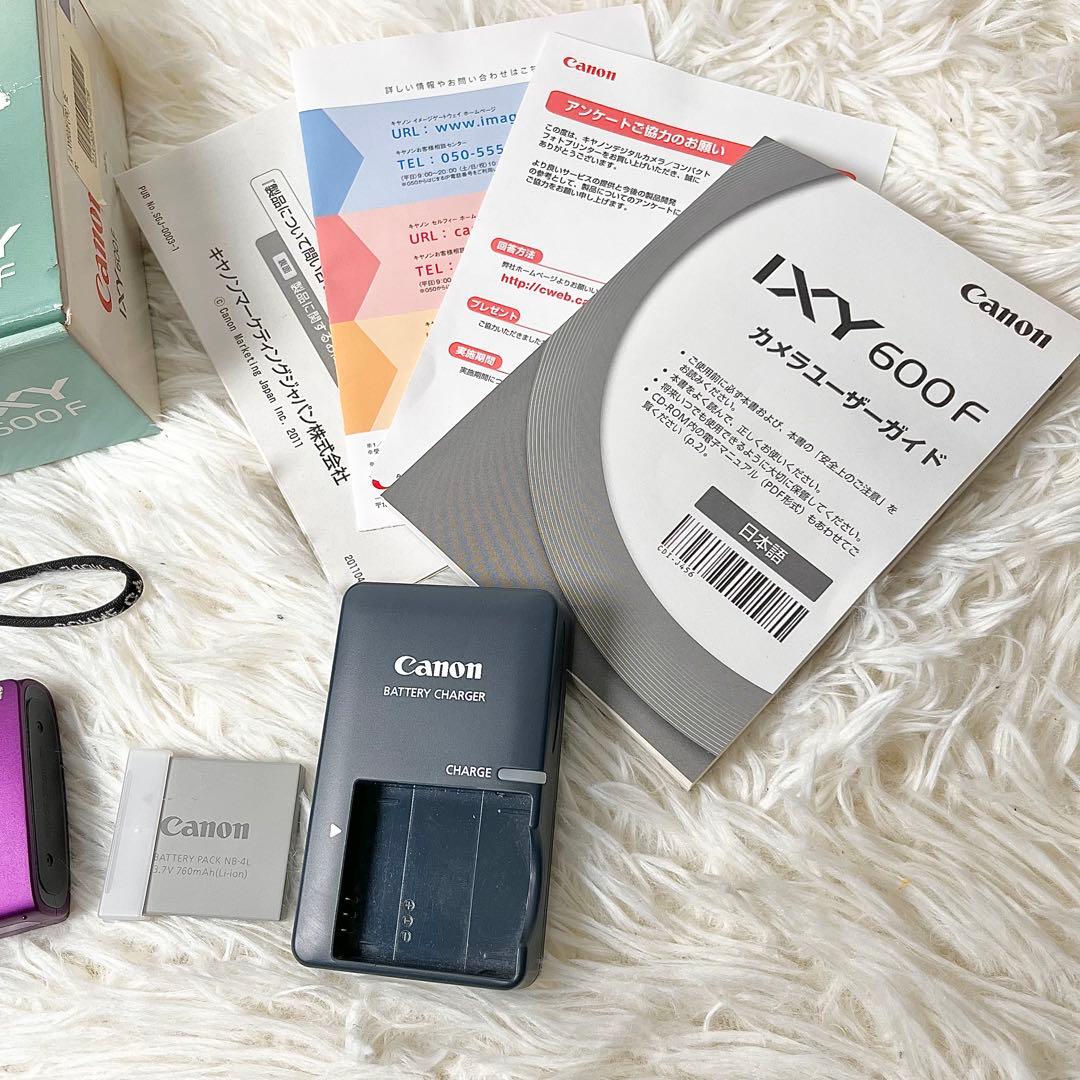 【良品】Canon IXY 600F パープル 動作確認済み 元箱付