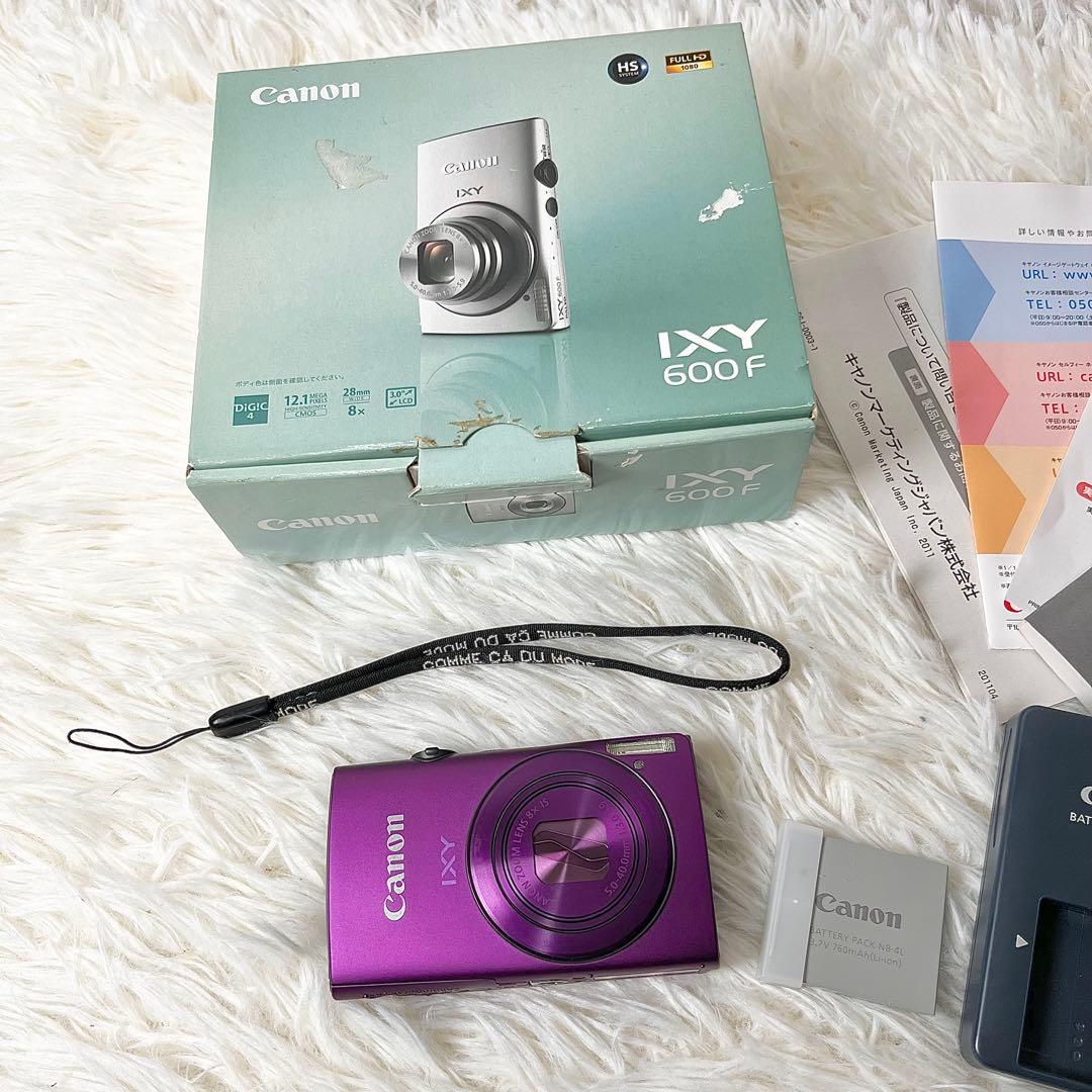 【良品】Canon IXY 600F パープル 動作確認済み 元箱付