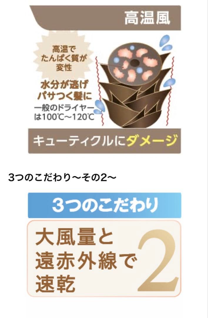 【電磁波カット】ゼンケン ヘアケアドライヤー 低温風定価12,200円