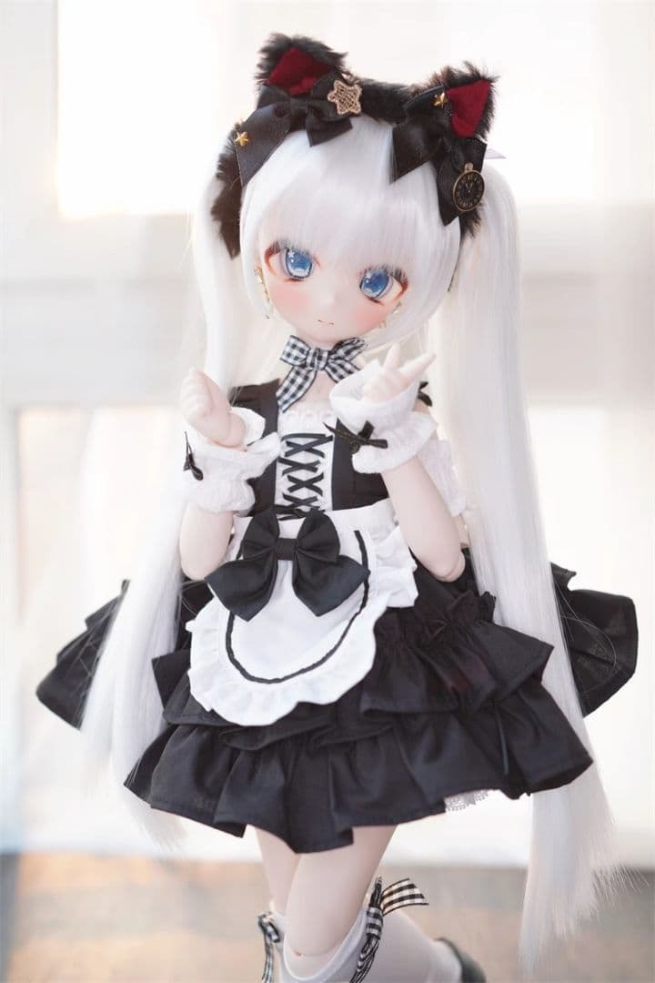 AX39 BJD 1/6 人形 ドール　用ウィッグ カツラ 耐熱 ハンドメイド