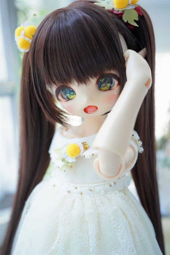 AX39 BJD 1/6 人形 ドール　用ウィッグ カツラ 耐熱 ハンドメイド