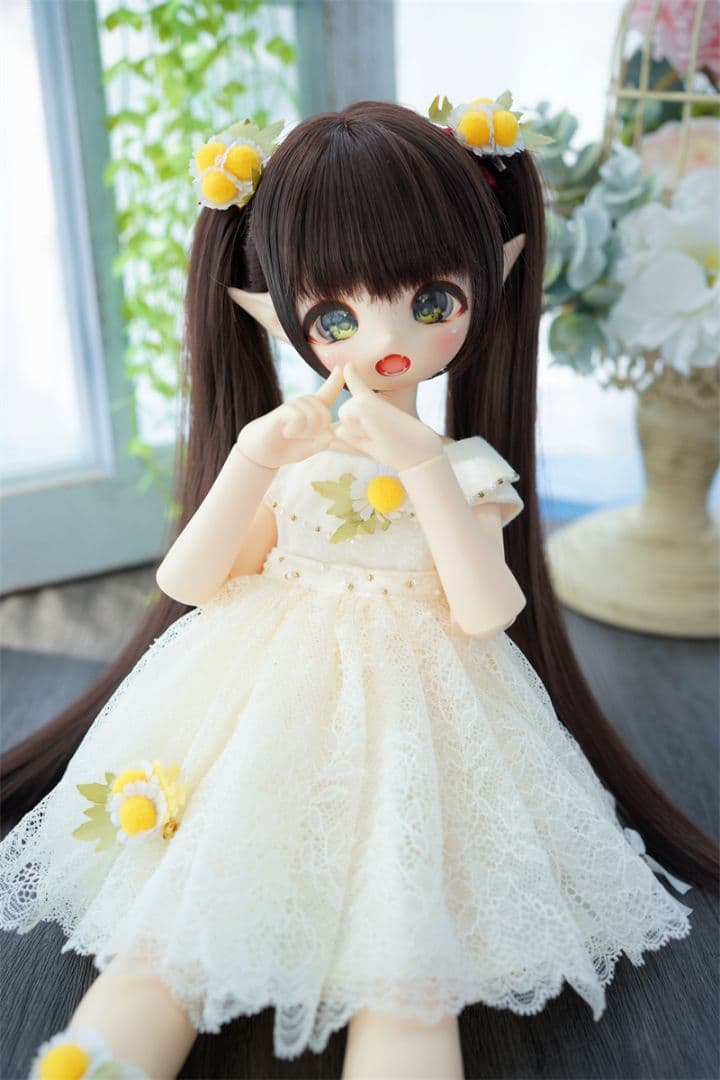 AX39 BJD 1/6 人形 ドール　用ウィッグ カツラ 耐熱 ハンドメイド