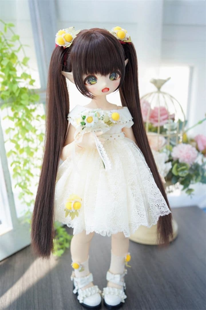 AX39 BJD 1/6 人形 ドール　用ウィッグ カツラ 耐熱 ハンドメイド