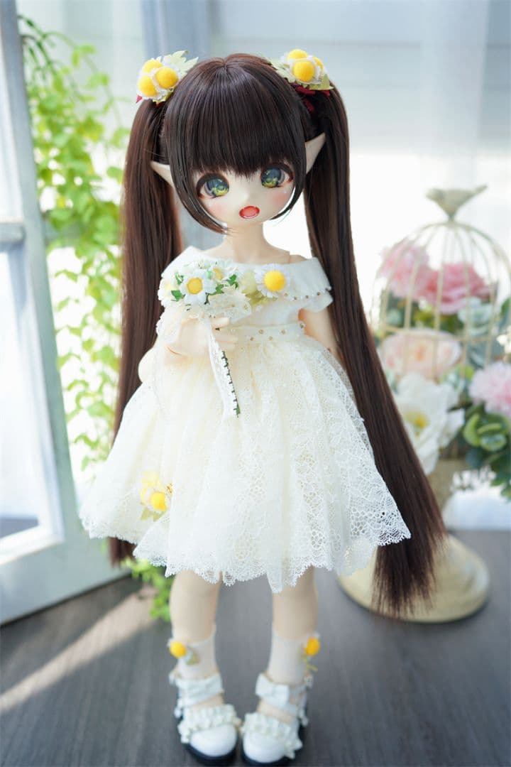 AX39 BJD 1/6 人形 ドール　用ウィッグ カツラ 耐熱 ハンドメイド