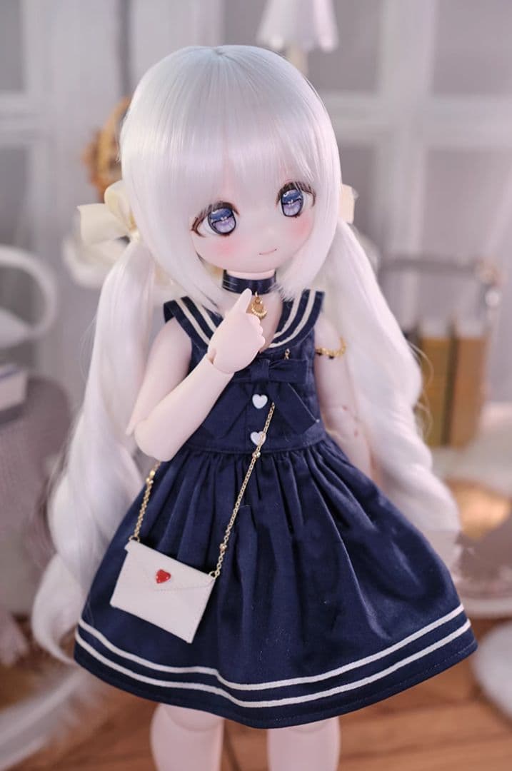 AX39 BJD 1/6 人形 ドール　用ウィッグ カツラ 耐熱 ハンドメイド