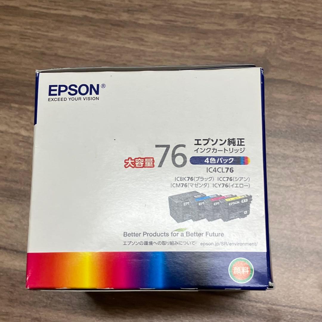 新品未開封　EPSON IC4CL76 インクカートリッジ 4色パック