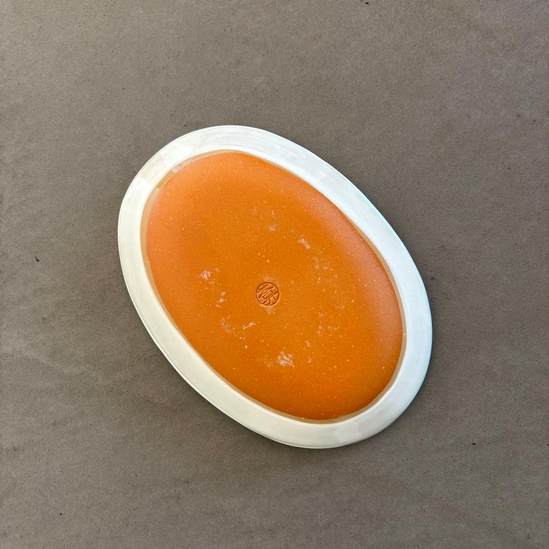 《ほぼ新品》美品【陶葊】京焼　清水焼　白掛彩草花　色絵付け　皿　山葡萄　陶あん