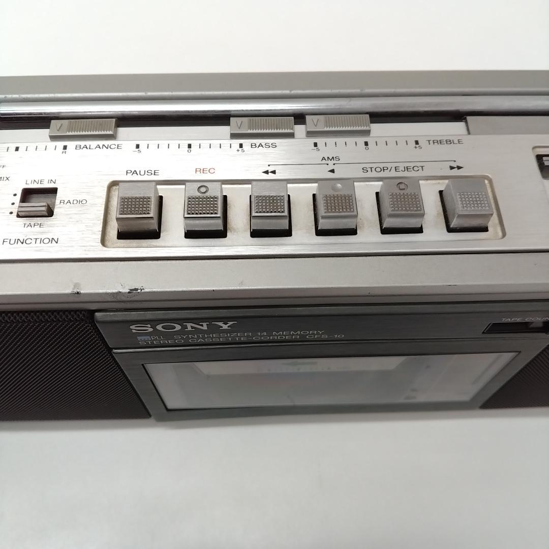 若《ETNVN》ソニー メタル　ラジオカセットレコーダー　CFS-10　ジャンク